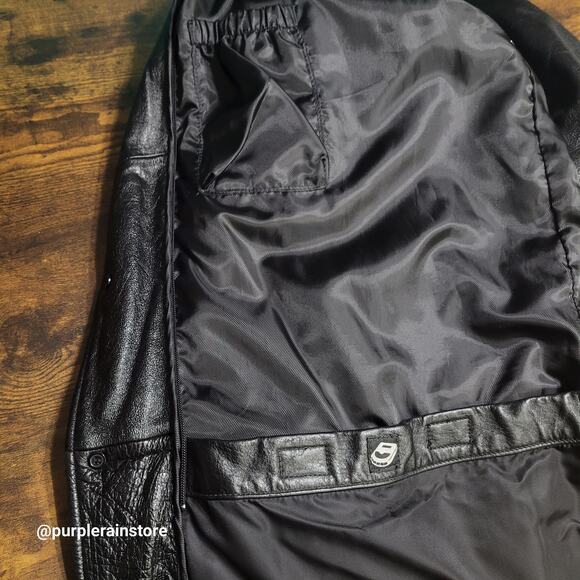 Vtg Wilsons M Julian Pebbled Leather Car Coat Blazer Coat Jacket 2X Y2K 90's - Picture 4 of 13